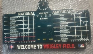 CHICAGO CUBS Official MLB 11x17 Welcome to Wrigley Field Scoreboard Sign 2009 - Picture 1 of 15
