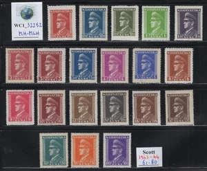 WC1_32252. CROACIA. Juego ANTE PAVELICH 1943-44. Sc. 61-80. MLH - Imagen 1 de 1