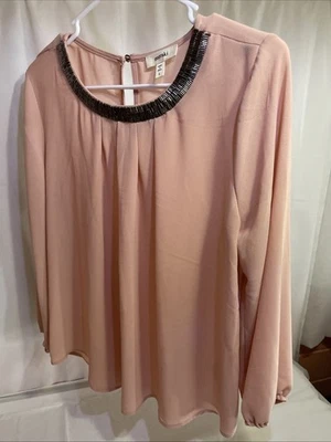 Meraki Women's Long Sleeve  Top Blouse Size Large 3/4 Sleeve - Image 1 of 4