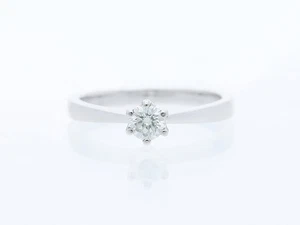 Top Preis Ring 0,18 ct. Solitaire Diamant lupenrein 950 Platin Neu Deta Schmuck - Bild 1 von 7