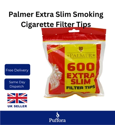 Palmer Extra Slim Smoking Cigarette Filter Tips Resealable Tobacco Bag - Image 1 of 4
