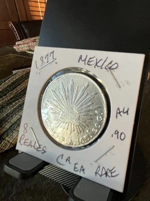 1877 Mexico 8 Reales Ca EA *Rare CHIHUAHUA MINT *Full Libertad *Very High Grade - Image 1 of 2