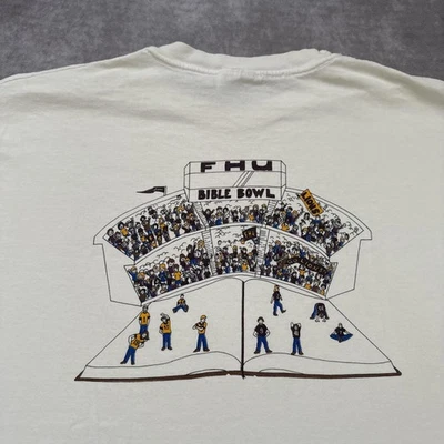 Camisa Universitaria Freed-Hardeman Vintage Bible Bowl Para Hombres XL Camiseta Jesús Foto 1 de 4