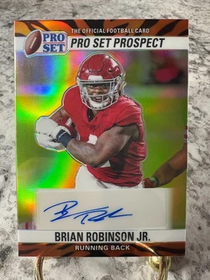 2022 Leaf Pro Set BRIAN ROBINSON Tiger Stripe Autograph Auto Alabama Rookie 5/5 - Image 1 of 2
