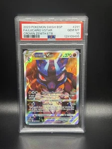 PSA 10 GEM MINT Lucario VSTAR SWSH291 SWSH: Sword & Shield Promo Cards Holo - Picture 1 of 2