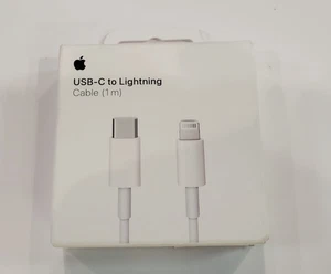 Genuine Apple MUQ93AM/A USB-C to Lightning 1m/3ft Charging Cable - White - Picture 1 of 4