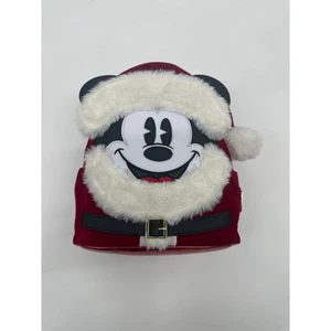 Loungefly Disney Parks Santa Mickey Mouse Mini Backpack 2019 NWOT - Picture 1 of 8