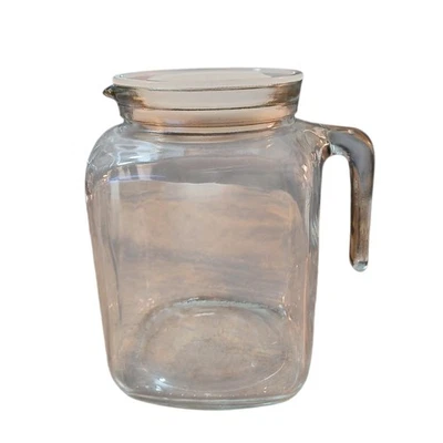Bormioli Rocco Frigoverre 2qt Square Glass Pitcher w/Lid & Handle Made in Italy  - Image 1 of 4