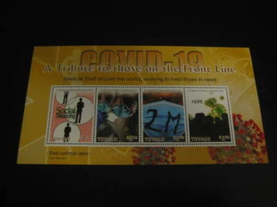 2020 Tuvalu Miniature Sheet on "A Tribute to those ON the Front Line" - MNH - Image 1 of 4