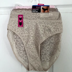 NEW Maidenform 3 Pack Perfect Fit High Leg Panties XLarge Multi-Color DM3SLB - Picture 1 of 3