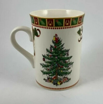 Spode Christmas Tree A Mother's Love Heart Of Home 9 Oz Coffee Mug Cup In Tin  - Image 1 of 4