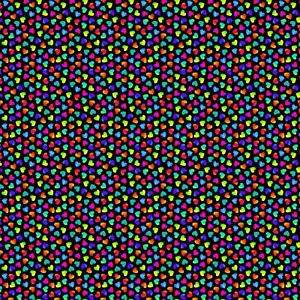 Timeless Treasures Ombre Rainbow Hearts Black Cotton Fabric by the Yard - Picture 1 of 2