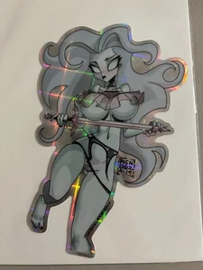 LADY DEATH 7" HOLO FOIL Dan Mendoza Decal Sticker - Picture 1 of 1