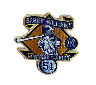 Bernie Williams New York Yankees #51 Retirement Iron on Patch - 4" x 4"
