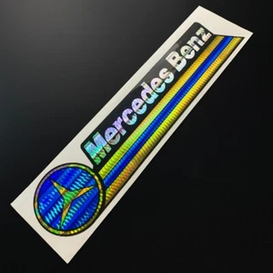 MERCEDES BENZ MOTORCYCLE CAR VINTAGE BUMPER sticker decal Prism Prismatic foil - Bild 1 von 6