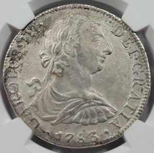 1783 Mexico 8 Reales NGC AU EL CAZADOR Shipwreck Silver Treasure Coin *J437 - Picture 1 of 5