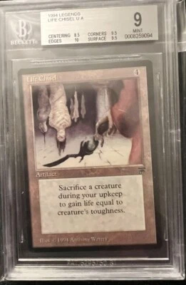 LIFE CHISEL 1994 MTG Legends - Graded BGS 9 Mint (8.5, 10, 9.5, 9.5) - Image 1 of 3