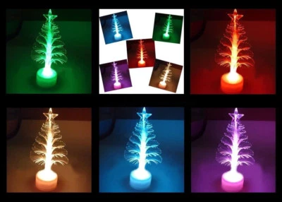 2026 Model - 2 x Decorative Fibre Optic ‘7 Colour-Changing’ LED Christmas Tree - Image 1 of 4