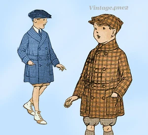 1910s Vintage McCall Sewing Pattern 2303 Uncut Little Boys MacKinaw Coat Size 8 - Picture 1 of 4