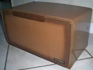 Vintage 1970s Lincoln Beauty Ware Brown Metal Bread Box w/ Shelf Organizer - Picture 1 of 9
