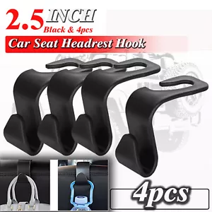 4PCS Car Seat Headrest Hook Purse Hanger Organizer Backseat Bag Hanging Holder - Picture 1 of 7