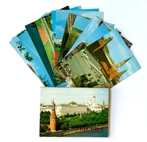 Mockba Postkarten Set 16 Farbfotos Moskau Russland 1982 geteilt Rückseite ungebraucht - Bild 1 von 6