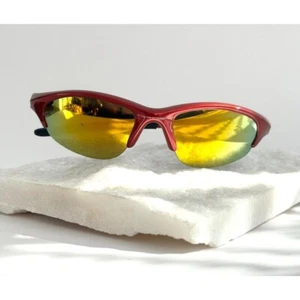 Rare Oakley Half Jacket Iridium Red Frame 4-022 Orange Mirror Lens Sunglasses - Picture 1 of 10