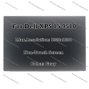 Gray Dell XPS 15 9510 Precision 5560 FHD+ LCD Non-Touch Screen Assembly Complete - Picture 1 of 8