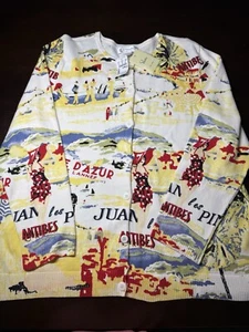 New C.J. Banks French Riviera France Women’s 1X Cardigan Beach - Picture 1 of 10