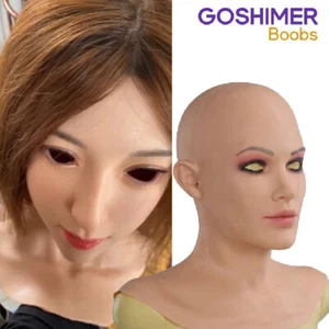 Realistische weibliche Silikon Kopfmaske Crossdresser Gesichtsmaske für Frauen - Bild 1 von 34
