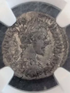 Roman Commodus Platform Denarius Aurelius NGC CH VF Ancient Silver Coin! Fortuna - Picture 1 of 4