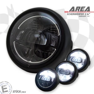 Faro LED de moto Area negro homologado e faros principales 5 3/4 pulgadas - Imagen 1 de 2