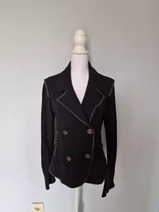 Damen MARITHE FRANCOIS GIRBAUD schwarze Jacke/Blazer Wolle Gr. 38 - Bild 1 von 9