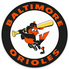 Baltimore Orioles w/ Oriole Character at Bat MLB Baseball Die-Cut Round MAGNET