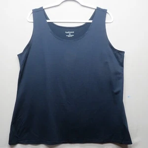 Van Heusen Navy Blue Solid Stretch Women's Tank Top Size XXL NWT - Picture 1 of 8