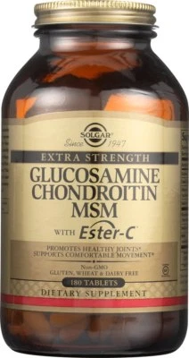 Solgar Extra Fuerte Glucosamina Condroitina MSM con Ester-C 180 Comprimidos Foto 1 de 3