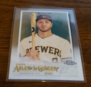 2020 Topps Chrome Allen Ginter #211 Ryan Braun Milwaukee Brewers - Picture 1 of 2