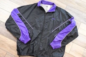 Vintage Asics Windbreaker 90’s purple Trim L/XL - Picture 1 of 12