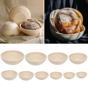 Round Bread Proofing Basket Sourdough Banneton Proving Basket Rattan 4-10 inch - Picture 1 of 9
