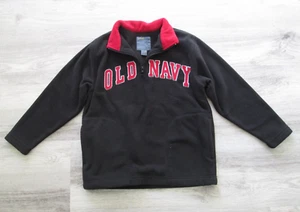 ❤ OLD NAVY 1/4 Zip Fleece Pullover Jacket Kids Size S Small 6 7 Black Red - Picture 1 of 24