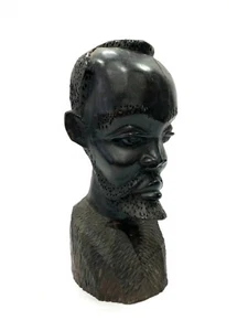 Pretty Statue African Ebony - Bust Bearded Man - Picture 1 of 2