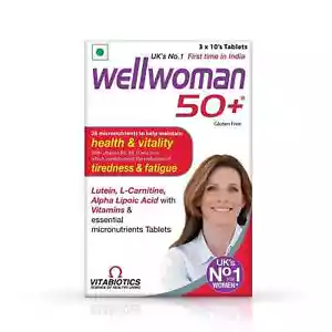 Vitabiotics Wellwoman 50+ 1PACK 30 Tab support menopausal symptoms FREE SHIPPING - Picture 1 of 5