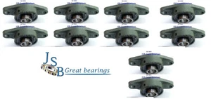 (Qty.10) Premium UCFL201-8 double seals oval flange bearing 1/2 bore UCFL201 - Picture 1 of 4