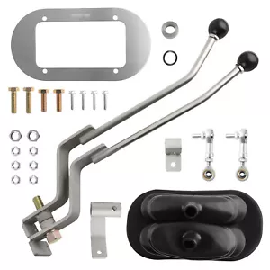 Palanca de cambios de doble palanca de acero inoxidable + bota para GMC NP205 caja de transferencia de 8 pernos NP205GM8 - Imagen 1 de 12