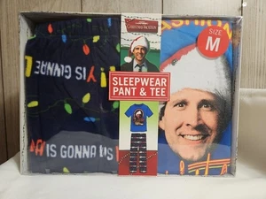 Men's SZ M National Lampoon's CHRISTMAS VACATION Clark SLEEPWEAR PANT & TEE, NEW - Picture 1 of 13
