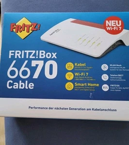 AVM FRITZ!Box 6670 Cable Router WiFi 6 Kabelmodem Mesh Zigbee Gigabit LAN Neu! - Bild 1 von 1