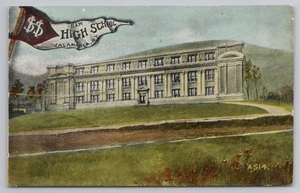 High School in Salamanca New York um 1910 Postkarte - Bild 1 von 2