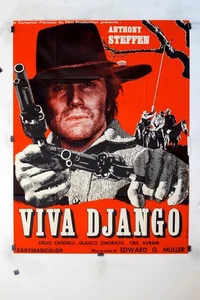 VIVA DJANGO ANTHONY STEFFEN MOVIE POSTER ORIGINAL 120x160 - Picture 1 of 1