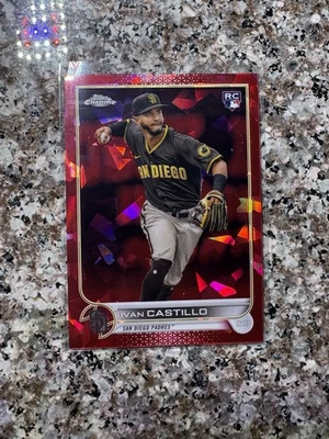 2022 Topps Chrome Sapphire Edition Ivan Castillo #140 Red /5 (RC) - Image 1 of 2