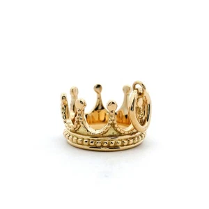 Authentic Tiffany & Co. 18k Yellow Gold Princess Crown Charm Pendant with Pouch - Picture 1 of 10
